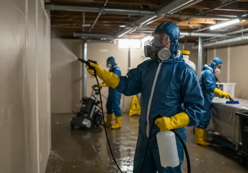 Basement Sanitization and Antimicrobial Treatment process in Mound Bayou, MS