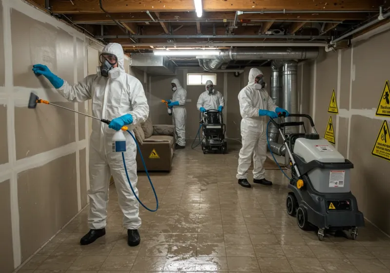 Basement Moisture Removal and Structural Drying process in Mound Bayou, MS